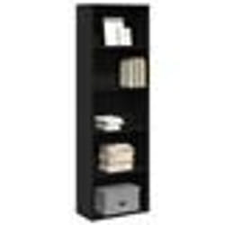 vidaXL Bibliothèque noir 60x30x189 cm bois dingénierie étagère étagère à livres support de livre armoire de rangement 857918