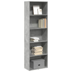 vidaXL Bibliothèque gris béton 60x30x189 cm