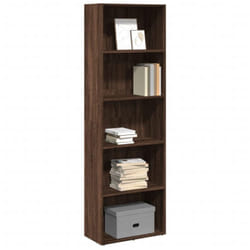 Bibliothèque chêne marron 60x30x189 cm bois d ingénierie