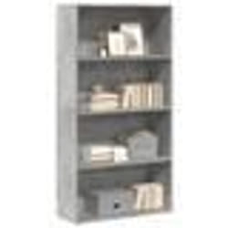 vidaXL Bibliothèque gris béton 80x30x152 cm bois dingénierie étagère étagère à livres support de livre armoire de 857943