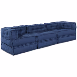 Cet ensemble de pouffes décoratives est un super ajout à votre salon, idéal pour les styles modernes. Avec sa teinte indigo r ...