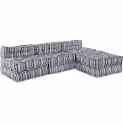 L'ensemble de coussins géométriques avec imprimé gris crée une ambiance cozy, alliant style et confort sans effort pour tous  ...