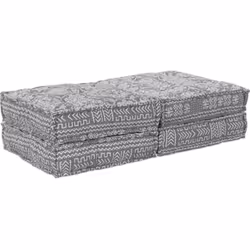 Cet ensemble de coussins en coton gris clair réveille ton salon. Il combine confort et style moderne. Le motif géométrique un ...