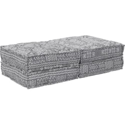 Canapé convertible modulable pour 2 personnes en tissu gris clair Vidaxl