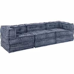 Cette collection de coussins apporte une super ambiance boho à n'importe quel espace. Avec un dessin indigo cool et des forme ...