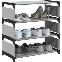 Vidaxl - tagère à chaussures 4 niveaux gris 54x28x55 cm tissu non-tissé