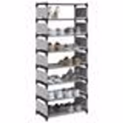 Étagère à chaussures 8 niveaux gris 54x28x124cm tissu non tissé