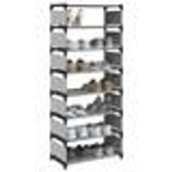 Étagère à chaussures 8 niveaux gris 54x28x124cm tissu non tissé