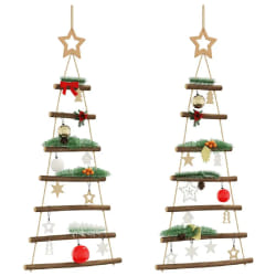 vidaXL Arbres de Noël suspendus - Lot de 2 - 90 cm