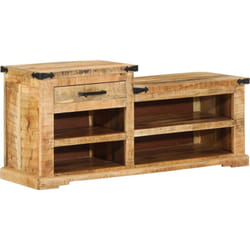 Vidaxl - Banc à Chaussures 110x35x50 cm Bois Massif Écorché Mangue