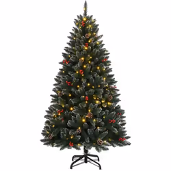 Ce sapin de Noël artificiel deviendra certainement une accroche magique parmi vos décorations de Noël et créera une atmosphèr ...