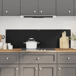 Vidaxl - Dosserets de cuisine 2 pcs noir 70x50 cm verre trempé