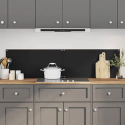 Vidaxl - Dosserets de cuisine 2 pcs noir 80x60 cm verre trempé
