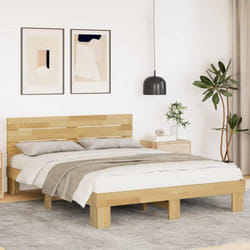 Cadre De Lit Avec Tête De Lit Sans Matelas 135 X 190 Cm Vidaxl