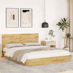 vidaXL Cadre de lit avec tête de lit sans matelas 160 x 200 cm 3315740