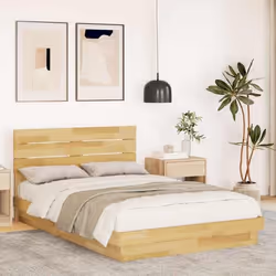 vidaXL Cadre de lit avec tête de lit sans matelas 120x200 cm 3315742