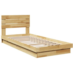 Cadre De Lit Avec Tête De Lit Sans Matelas 75 X 190 Cm Vidaxl