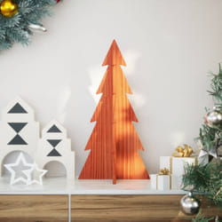 Arbre de Noël en bois pour décoration 59,5cm bois de pin massif Vidaxl