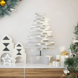vidaXL Arbre en Bois pour Décoration 60 cm - Blanc
