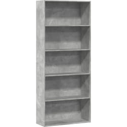 Bibliothèque gris béton 80x30x189 cm bois d'ingénierie - Vidaxl