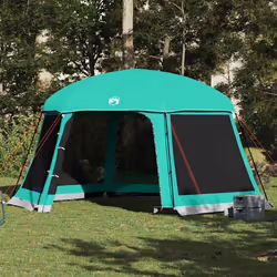 vidaXL Tente piscine toit amovible parois maille vert deau 512x458 cm tente verte tente de jardin abri de jardin tente