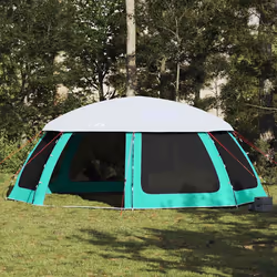 vidaXL Tente piscine toit amovible parois maille vert deau 690x690 cm tente verte tente de jardin abri de jardin tente