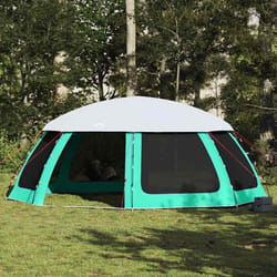 vidaXL Tente piscine toit amovible parois maille vert deau 690x690 cm tente verte tente de jardin abri de jardin tente