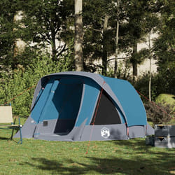 Tente de camping - Cabine 4 personnes - Imperméable - 298x158x132 cm - Bleu
