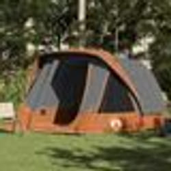 Tente de cabine familiale 6 personnes gris orange imperméable