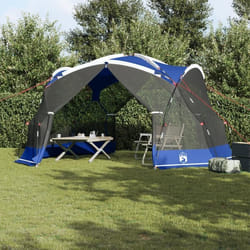 Tente Anti Moustiques de Camping avec Portes Bleue pour 10 Personnes Imperméable