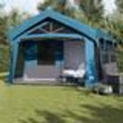 Tente de camping vidaXL avec fenêtres bleues pour 10 personnes étanche