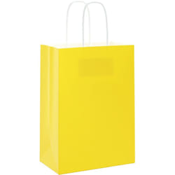 Vidaxl - Sacs en papier 50 pcs avec poignées jaune 15x8x21 cm