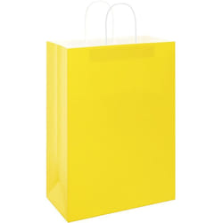 Vidaxl - Sacs en papier 50 pcs avec poignées jaune 32x17x44 cm