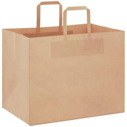 Vidaxl - Sacs en papier 50 pcs avec poignées marron 32x22x24 cm