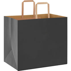 Vidaxl - Sacs en papier 50 pcs avec poignées noir 32x22x28 cm
