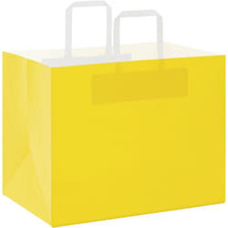 Sacs en papier 50 pcs avec poignées jaune 32x22x24 cm vidaXL