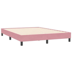 Sommier À Lattes De Lit Sans Matelas Rose 160x210 Cm Velours Vidaxl