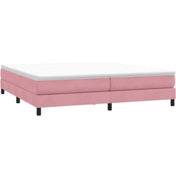Sommier À Lattes De Lit Sans Matelas Rose 200x220 Cm Velours Vidaxl