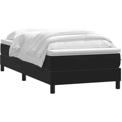 Sommier À Lattes De Lit Avec Matelas Noir 90x210 Cm Velours Vidaxl