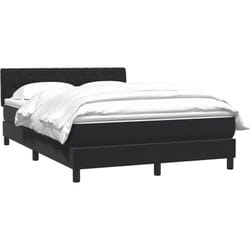 Sommier À Lattes De Lit Avec Matelas Noir 160x210 Cm Velours Vidaxl