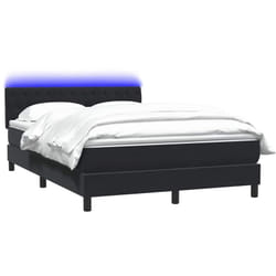 Sommier À Lattes De Lit Avec Matelas Noir 160x210 Cm Velours Vidaxl
