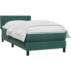 Vidaxl - Sommier À Lattes De Lit Et Matelas Vert Foncé 80x220 Cm Velours