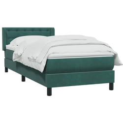 Vidaxl - Sommier À Lattes De Lit Et Matelas Vert Foncé 80x220 Cm Velours