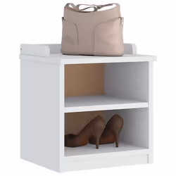 vidaXL Banc de couloir SANDNES blanc 45x40x50 cm bois de pin massif