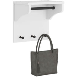 Porte-manteau mural sandnes blanc 43x30x42 cm bois massif pin Vidaxl