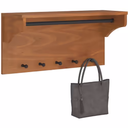Maintenez votre couloir, votre salon ou d'autres endroits en bon ordre avec ce porte-manteau mural en bois ! Matériau robuste ...