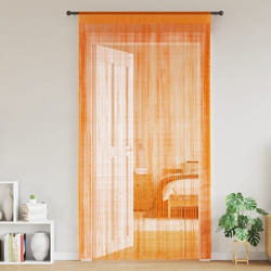 Vidaxl Rideaux À Fils 2 Pcs Orange 100x250 Cm