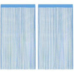 Vidaxl - Rideau en fils 2 pcs 140 x 250 cm bleu clair