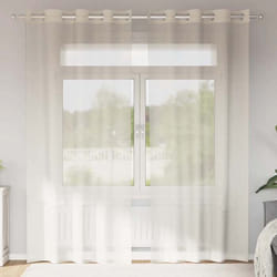 Rideaux En Voile Avec Œillets 2 Pcs Crème 140x225 Cm Vidaxl