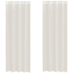 Rideaux en voile avec œillets 2 pcs crème 140x260 cm - Vidaxl